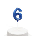 Vela Chrome Azul 5x7cm Nº 6