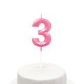 Vela Chrome Rosado 5x7cm Nº 3