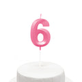 Vela Chrome Rosado 5x7cm Nº 6
