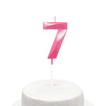 Vela Chrome Rosado 5x7cm Nº 7