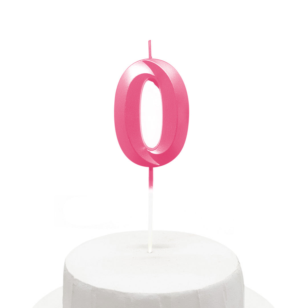 Vela Chrome Rosado 5x7cm Nº 0