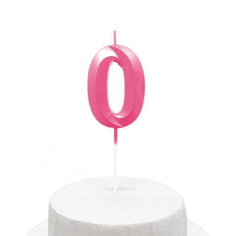 Vela Chrome Rosado 5x7cm Nº 0