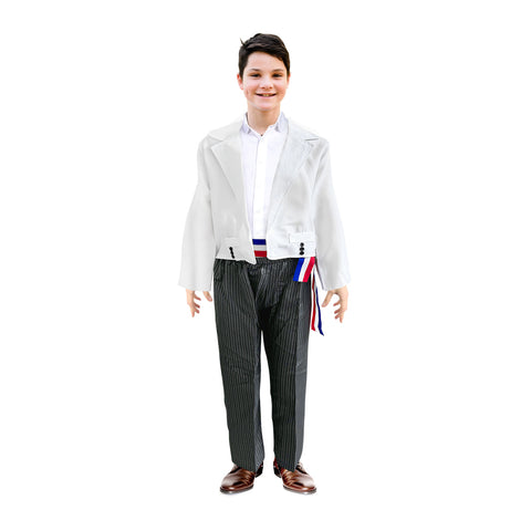 Traje Huaso Elegante Blanco Niños