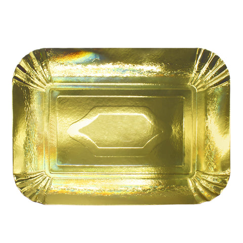 Bandeja Carton Rectangular 30x40cm Dorado x1 uni