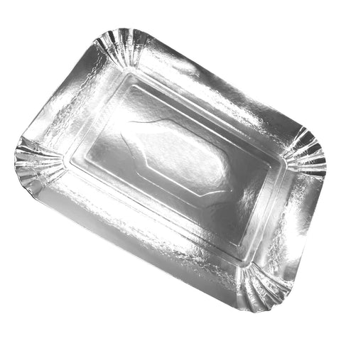 Bandeja Carton Rectangular 30x40cm Plateado x1 uni