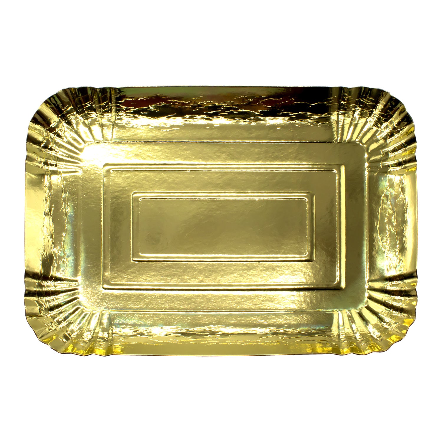 Bandeja Carton Rectangular 25x35cm Dorado x1 uni