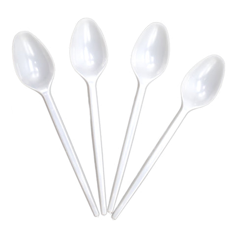 Cuchara Plastica Para Café Blanco X100uni