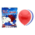 Globo 10 a Blanco/rojo/azul