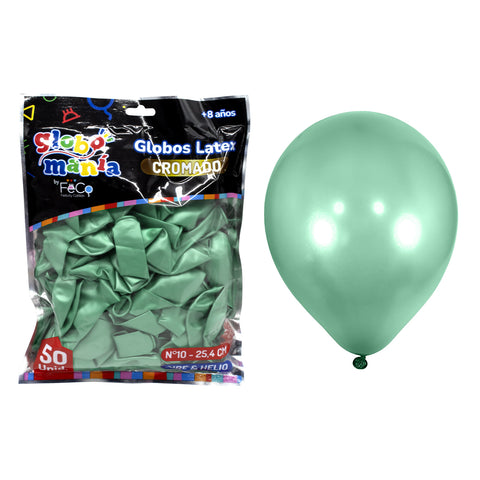 Globo 10 Chrome A Verde X50uni