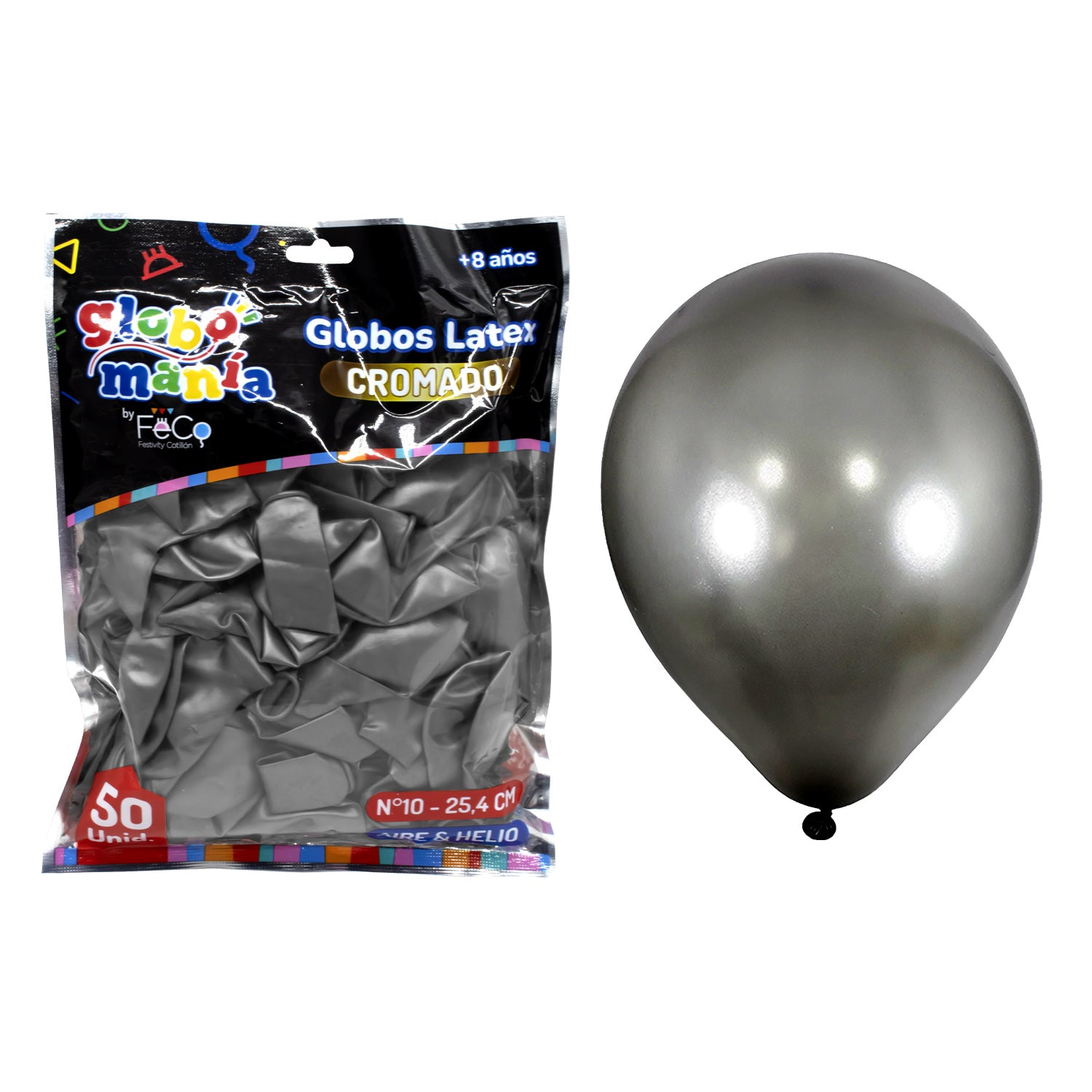 Globo 10 Chrome A Negro X50uni