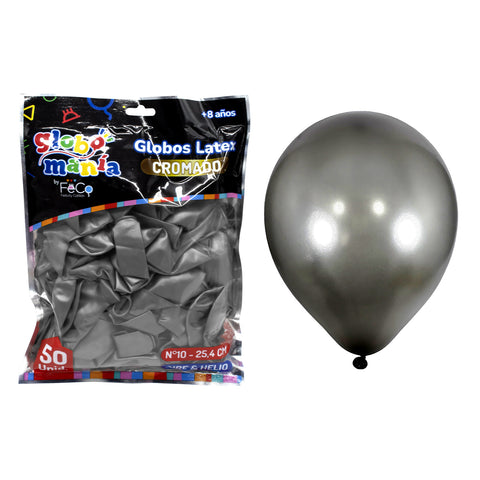 Globo 10 Chrome A Negro X50uni
