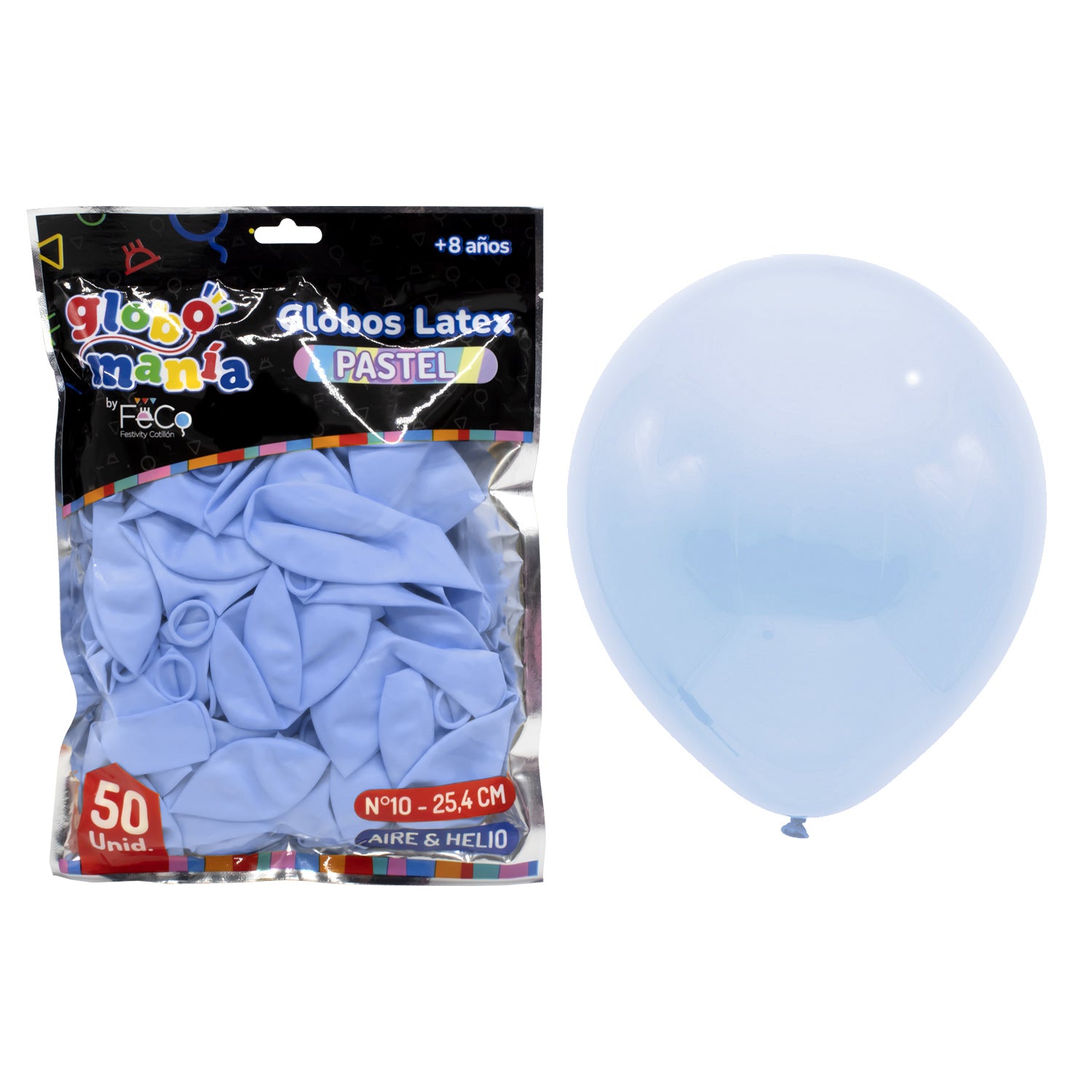 Globo 10 Pastel A Celeste X50uni