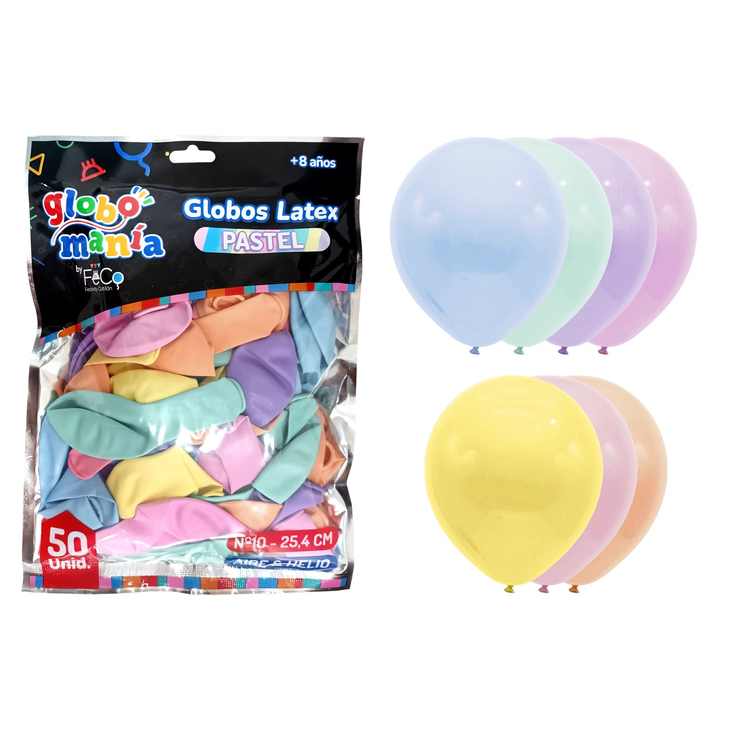 Globo 10 Pastel A Surtido X50uni
