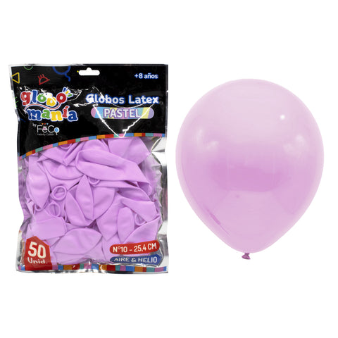 Globo 10 Pastel A Fucsia X50uni