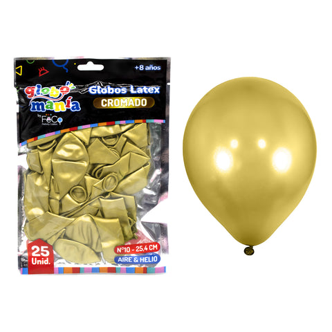 Globo 10 Chrome B Dorado X25uni