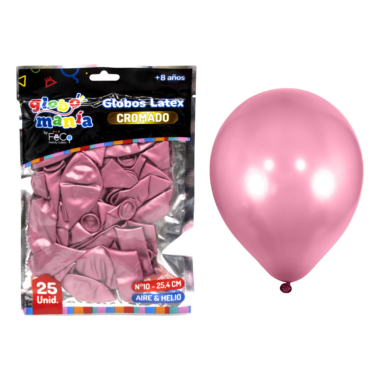 Globo 10 Chrome B Fucsia X25uni