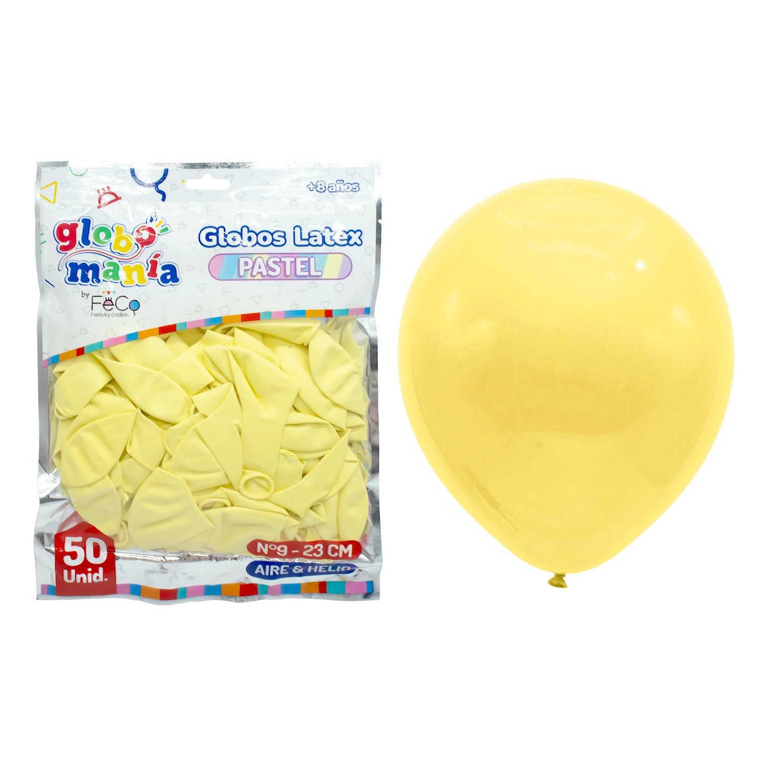 Globo 09 Standard Pastel A Amarillo X50uni