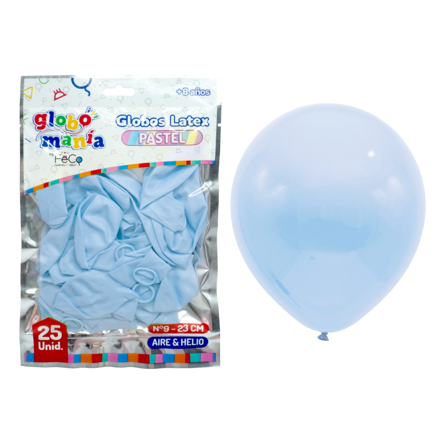 Globo 09 Standard Pastel B Celeste X25uni