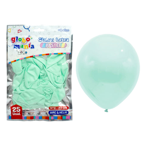 Globo 09 Standard Pastel B Menta X25uni