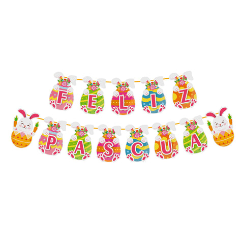 Guirnalda Feliz Pascua Huevitos 2m x1 uni