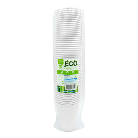Vaso Blanco Polipapel Eco 8 Oz x50 uni