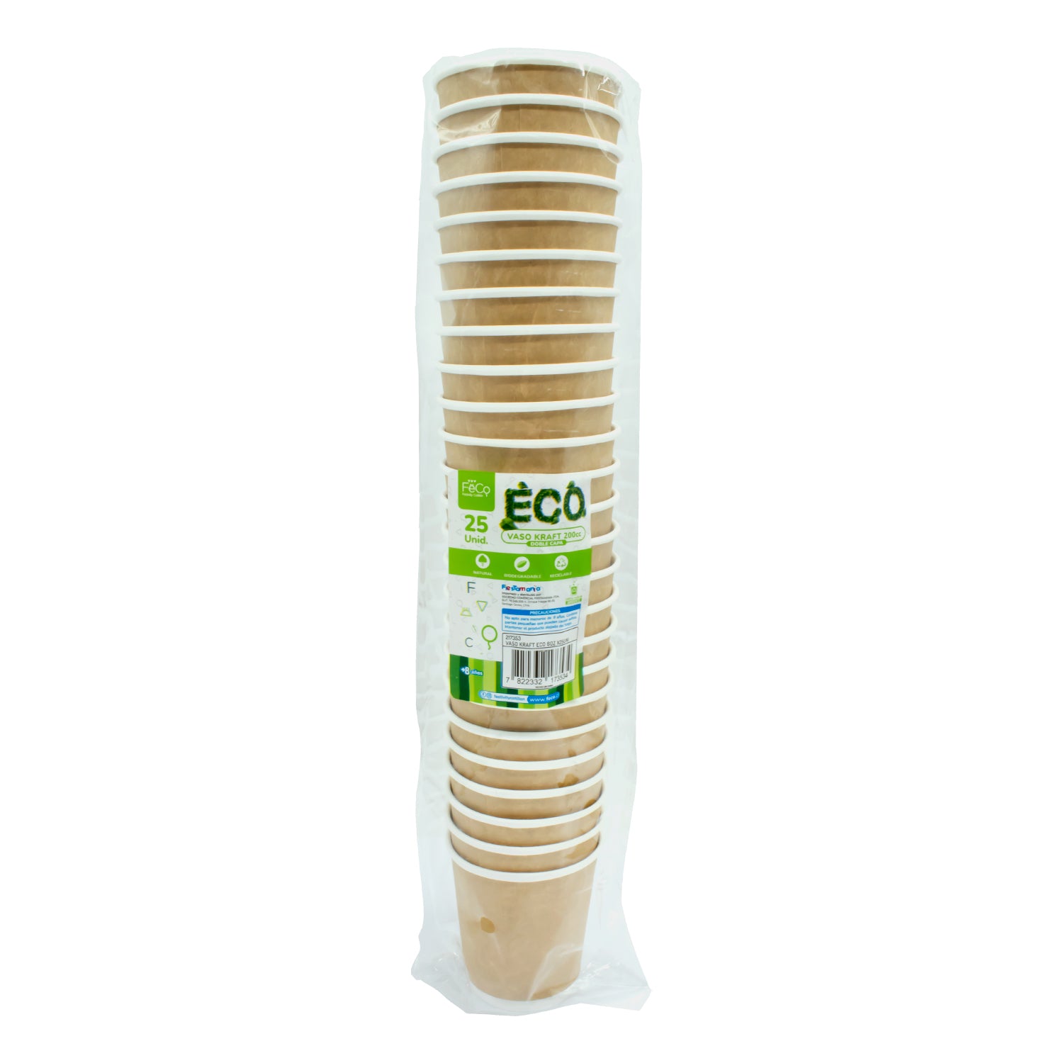 Vaso Kraft Eco 6 Oz X25 uni