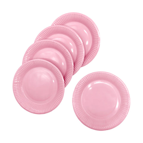 Plato 7 Carton Rosado X25uni