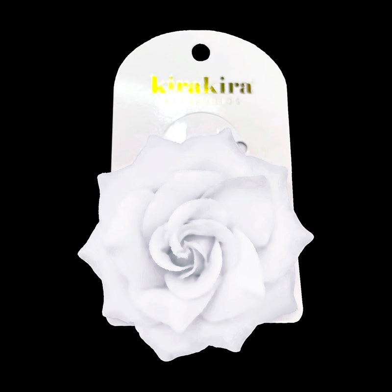 Pinche Rosa Gamuza 7.5cm Blanco X1uni