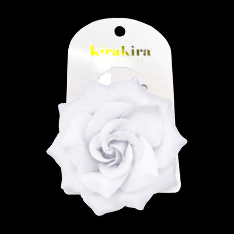 Pinche Rosa Gamuza 7.5cm Blanco X1uni