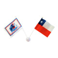 Bandera Chupete Chile Y Escudo 9 X 6.5 Cm 12 Unidades
