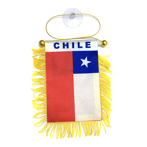 COLGANTE BANDERA CHILE FLECOS DORADOS 8X12 X12UNI