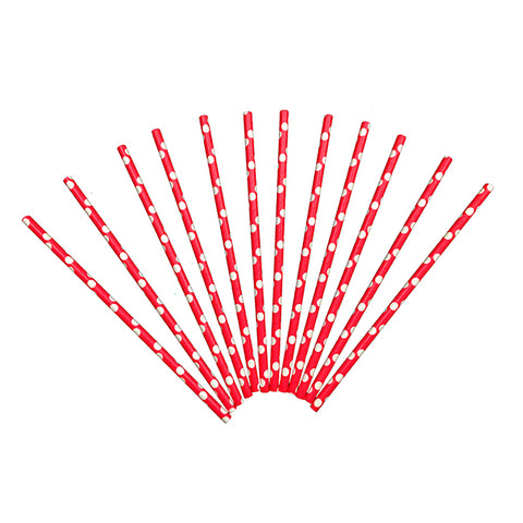 BOMBILLA POLIPAPEL POLKA ROJO X 50 UNI