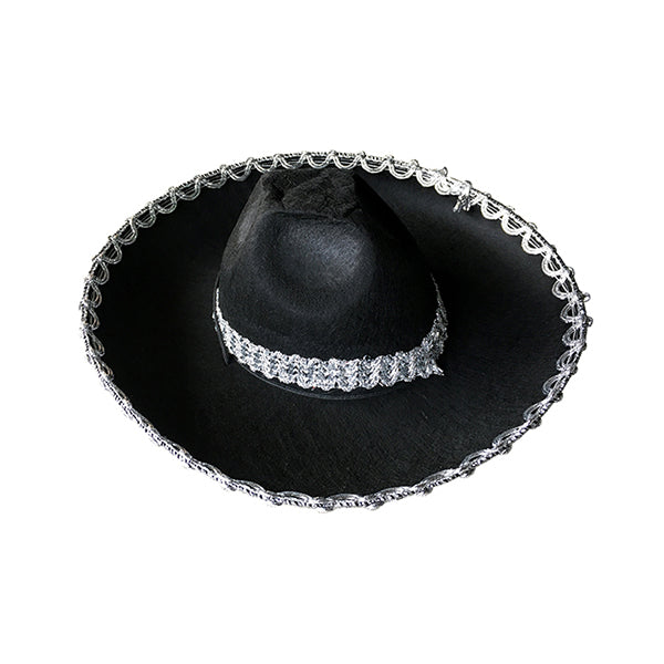 SOMBRERO MEXICANO NEGRO CHICO X1UNI