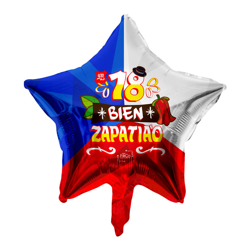 Uyuiii Globo Metalico 18 Estrella Zapatiao X50