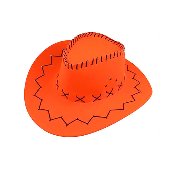 SOMBRERO VAQUERO FLUOR NARANJO X1UNI