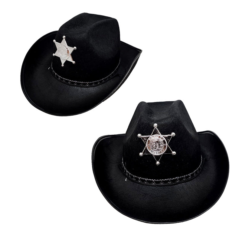 SOMBRERO VAQUERO SHERIF NEGRO X1UNI