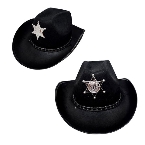 SOMBRERO VAQUERO SHERIF NEGRO X1UNI