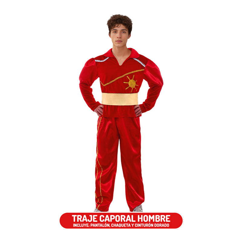 TRAJE CAPORAL HOMBRE ROJO
