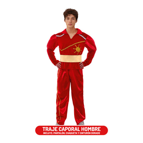 TRAJE CAPORAL HOMBRE ROJO